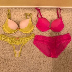 Victoria’s Secret Push up bra and underwear sets
